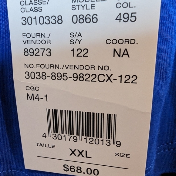 Laura cobalt ruffle bardot top, Woman's XXL, new! - Picture 8 of 8